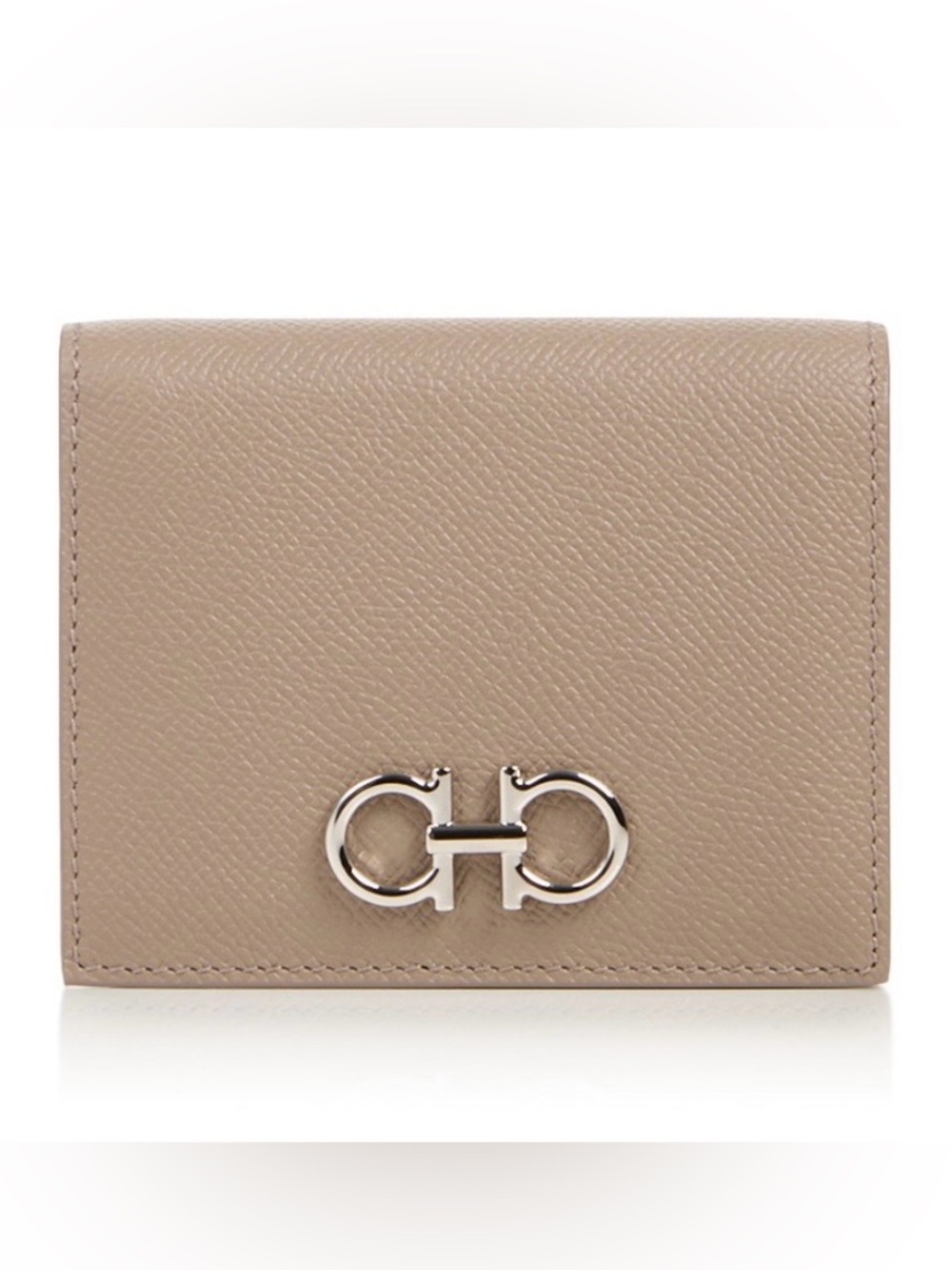 NWT  FERRAGAMO Gancini Compact Leather Bifold Wallet